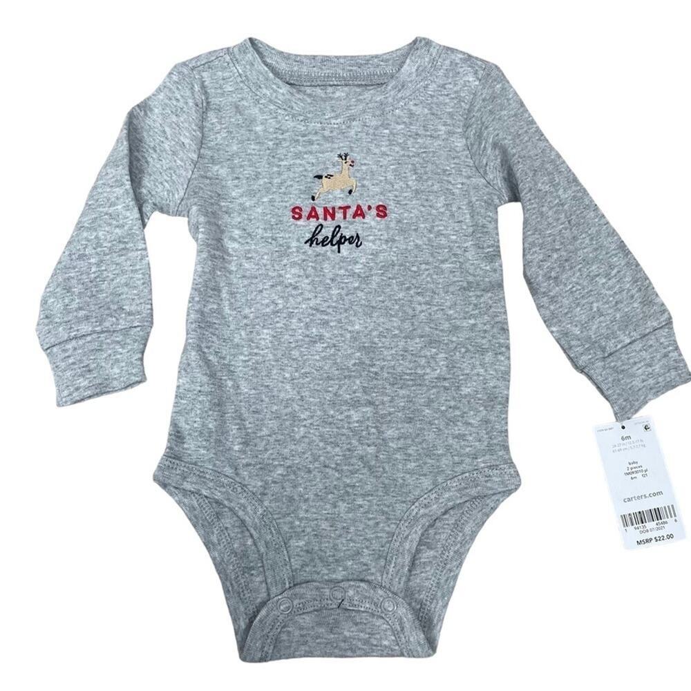 Carter’s Santa’s Helper Onsie 6 Months NWT